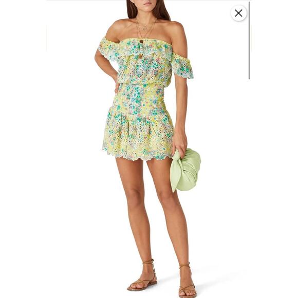 B18 Ramy Brook Dress Womens Large Coquette Cottagecore Floral Coquette Fairy - Picture 1 of 9